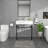 31.5" L x 16.3"W Wallmount Ceramic Sink Rectangular Console Bathroom Sink with Overflow and Bracket Base-62319279
