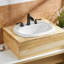 8 po Robinet pour salle de bain à 2 poignées Waterfall avec drain escamotable en bronze huilé