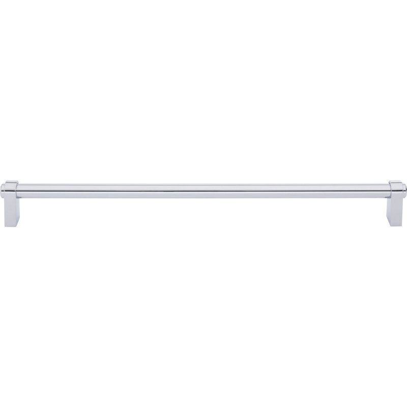 Lawrence Bar Pull, Polished Chrome, 12" Center To Center