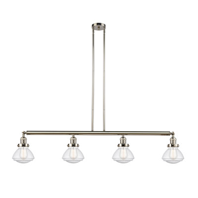 Luminaire suspendu linéaire à 4 lumières pour îlot de cuisine Chesterville