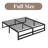 Francine 14'' No Headboard Metal Bed Frame with Cross Bed End-1593544427