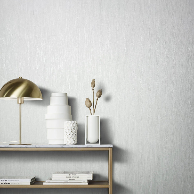 Rouleau de papier peint texturé Air Collection, Argent argent