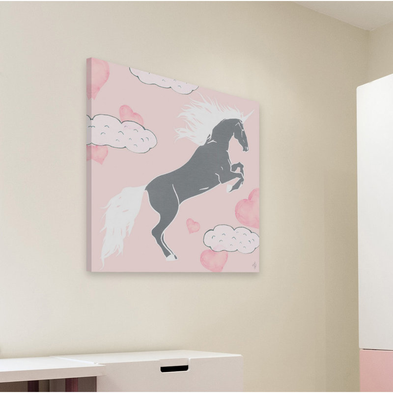 Reproduction de licorne nuageuse sur toile tendue Laudalino, H 12 po x l 12 po