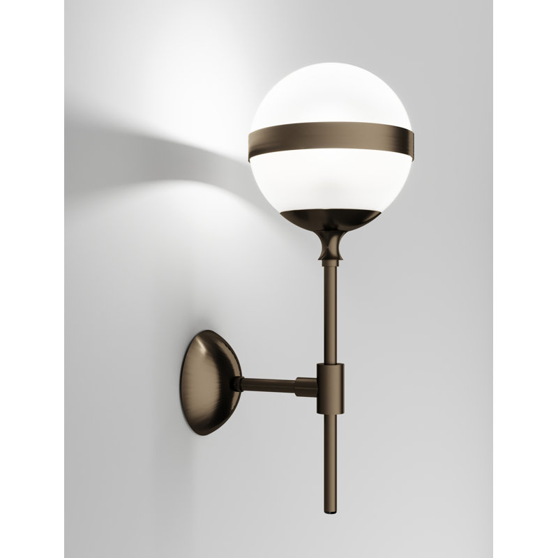 Peggy Wall Lamp White Glossy Anique Brass E12 Ul, Antique Brass