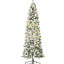 Arbre de Noël de 7,5 pi avec 350 lumières à structure de branches réalistes et pliables pour un rangement facile