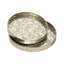 Aleanna 2 piece Decoration Tray for Living Room Decor, Champagne Plastic Mirror Round Serving Tray