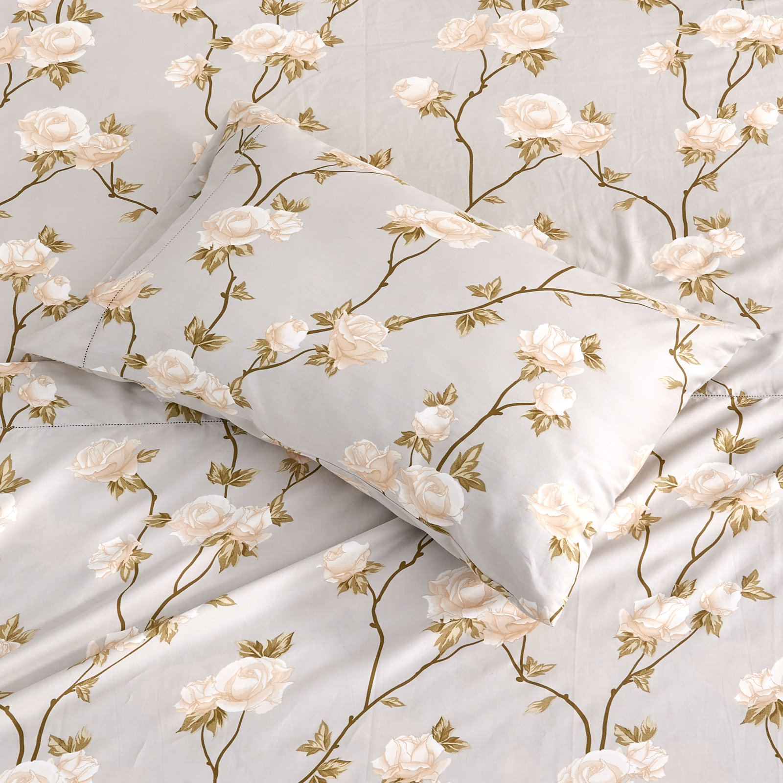 Auren Sateen - Set of 3, Full Sheet Set + Fitted Sheet + 2 Pillowcases