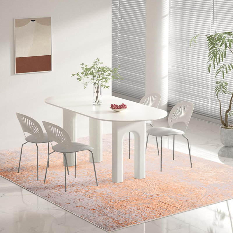 Fillender Modern Area Rugs Non-Slip Washable Abstract Soft For Living Room, Rectangle 4' x 6'