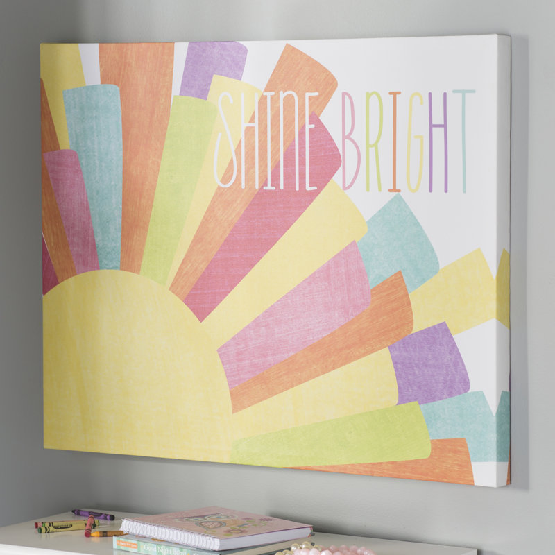 Krahn «Shine Bright Colorful Sun», art, H 16 po x l 20 po x P 1,5 po, Toile tendue