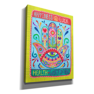 «Hamsa of Happiness» par Hello Angel, estampe numérique sur toile