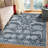 Large Vintage Area Rug 8x10 Soft Washable Rug Non Slip Non Shedding Floor Carpet Low Pile Thin Rug, Gray-330536232-330536233
