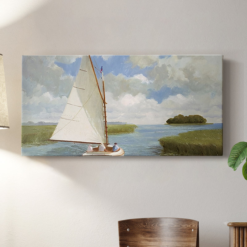 Nautical Series-CCCLXVIII- Gallery Wrapped Canvas -Ready to Hang, 16'' H x 32'' W