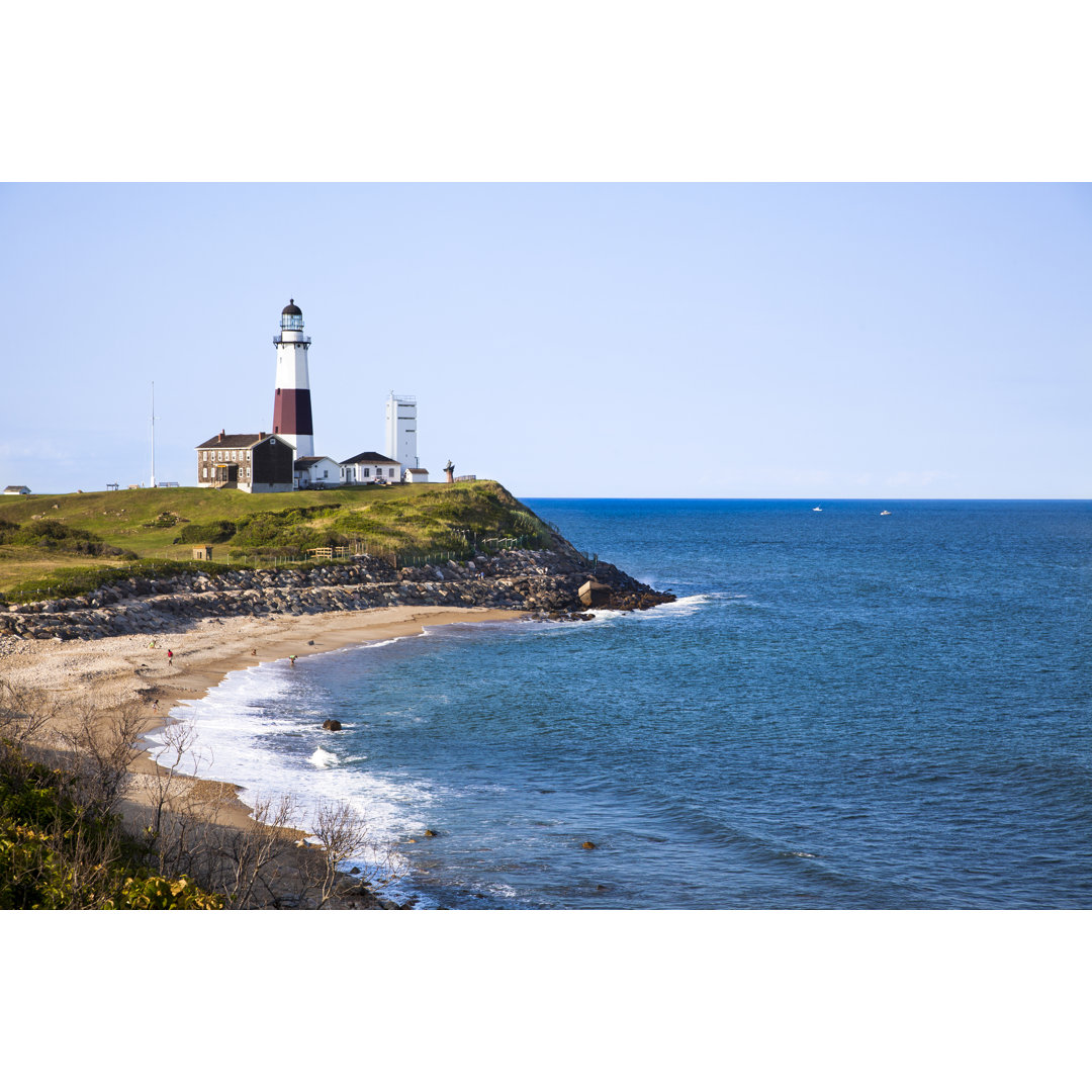 Montuak Lighthouse by Mikerega - Wrapped Canvas Print