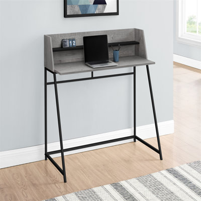 Bureau d'ordinateur, bureau personnel, ordinateur portable, tablettes de rangement, L 48 po, travail, stratifié, métal