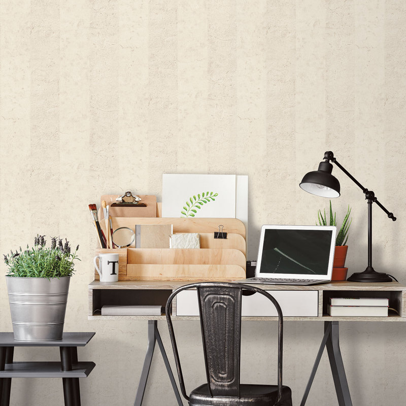 Erastus 10m x 53cm Matte Wallpaper Roll, Beige