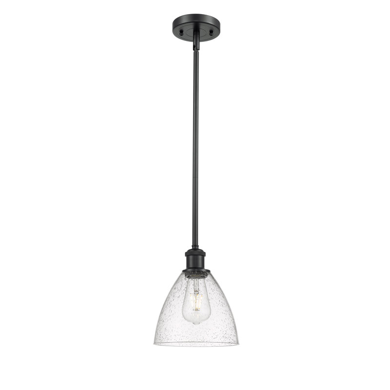 Angeliz 1 - Light Single Pendant, LED, 42.25" H x 7.5" W x 7.5" D, Matte Black