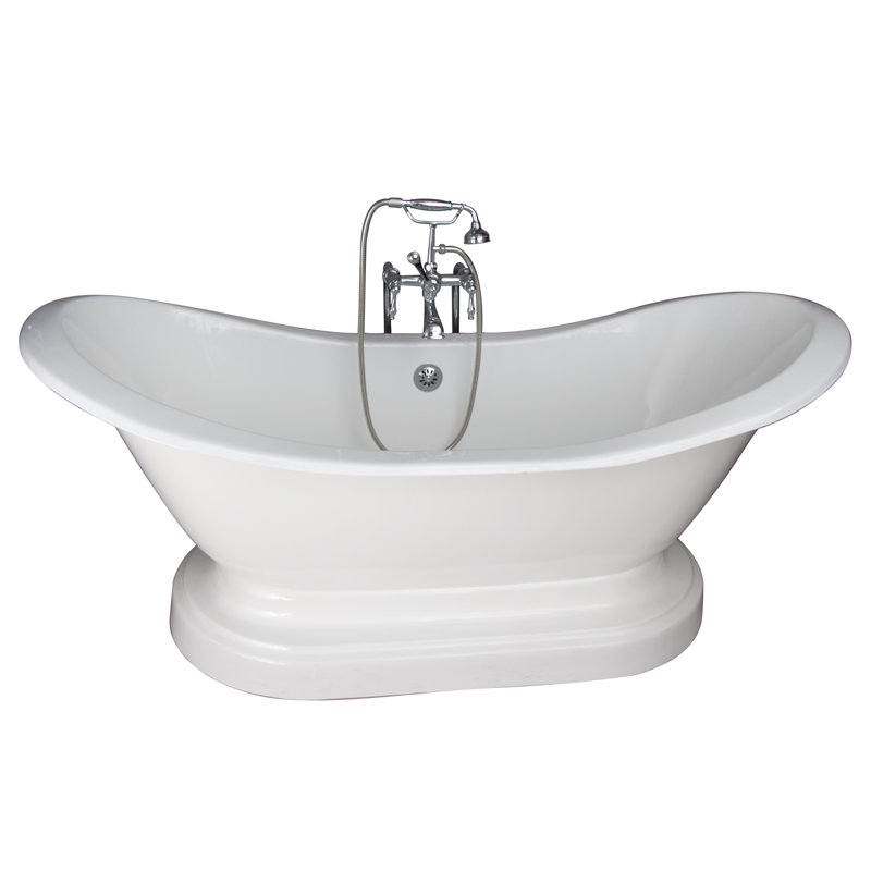 72'' x 30'' Soaking Cast Iron Bathtub, Copper
