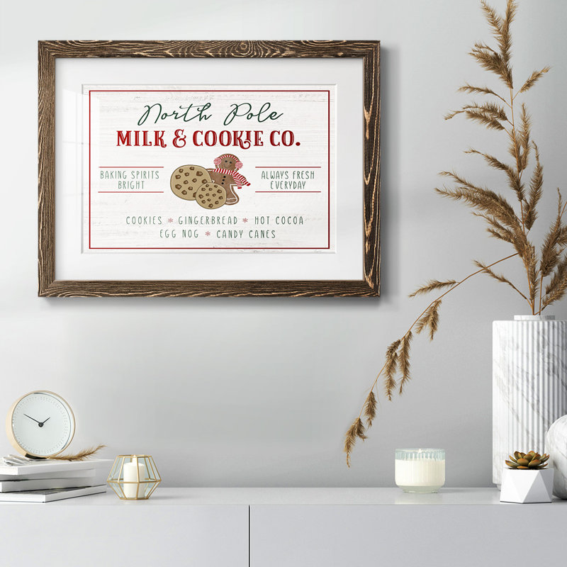 Milk and Cookie Co, impression sur papier, Noyer, H 14 po x l 20 po x P 1,5 po