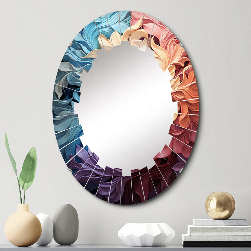 Citrina - Miroir mural moderne ovale, 30 po x 20 po