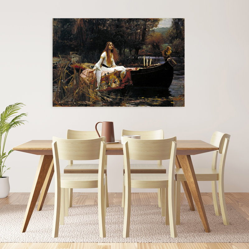 «The Lady Of Shalott», reproduction d'art classique sur toile, 32" H x 48" W
