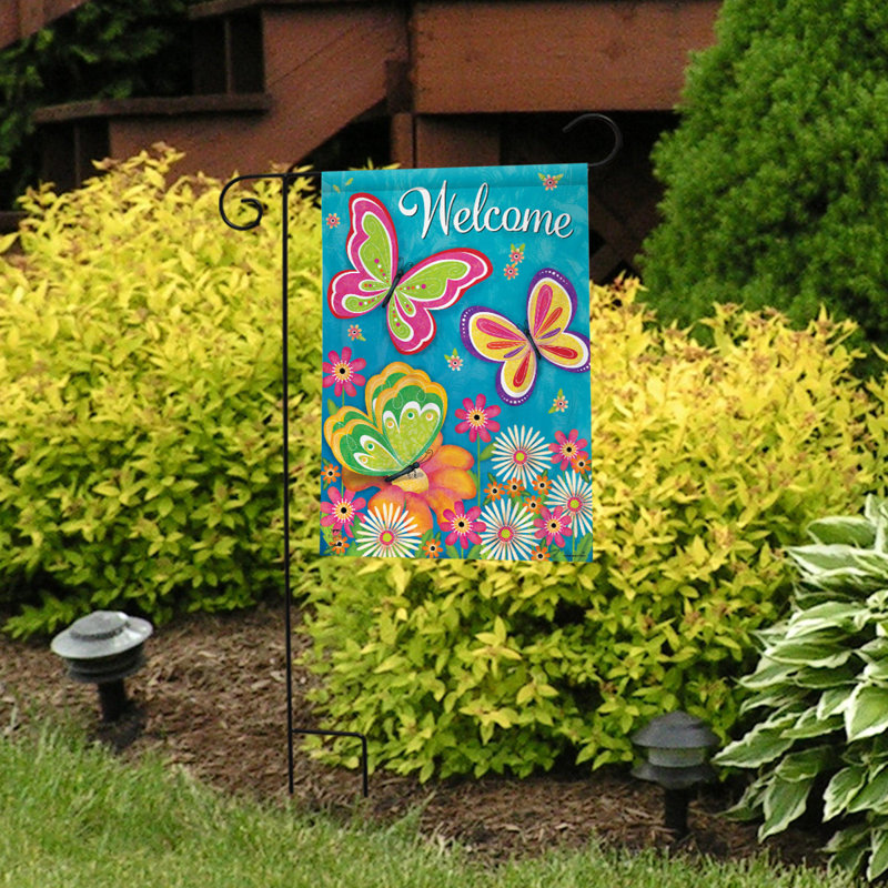Drapeau de jardin papillon, Printemps multicolore