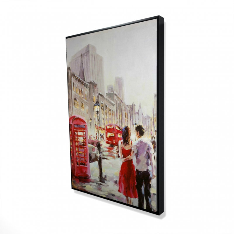 Couple qui marche, reproduction sur toile