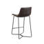 Chaises de pub en cuir reconstitué Winschoten Live Edge, brun foncé