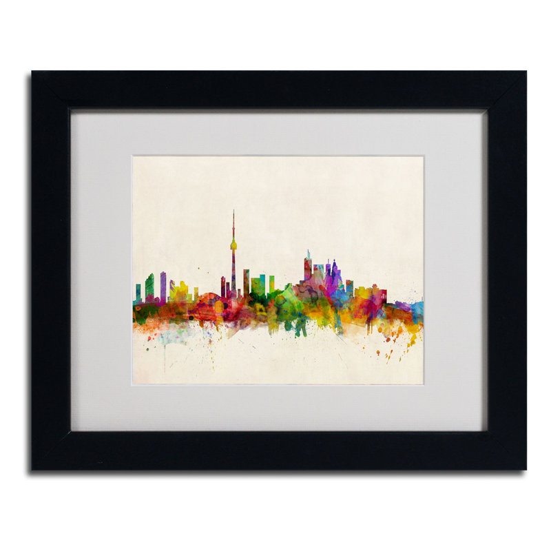 « toronto, canada », cadre photo sur toile, impression sur toile, H 11 po x l 14 po x P 0,5 po, Noir