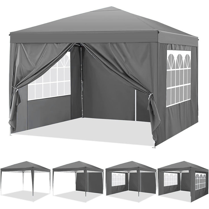 10 Ft. W x 10 Ft. D Outdoor Canopy Tent , Grey