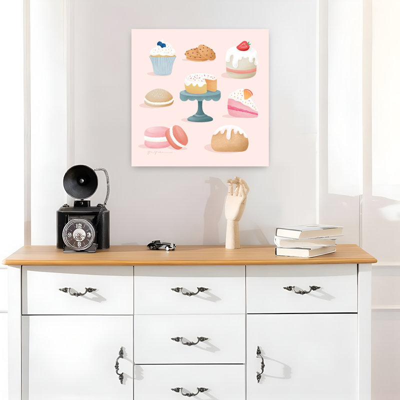 Art contemporain de pâtisserie Iii, H 18 po x l 18 po