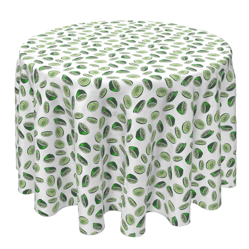 Fabric Textile Products, Inc. Round Tablecloth, 100% Cotton, 60 Round", Cocktail Limes