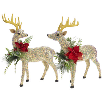 Ensemble de cerfs 2 pièces festons