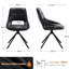 Jakavian 48cm Mid Century Modern Swivel Office Chair with Faux Leather Seat and Vented Backrest, Black Steel Legs-1323695944