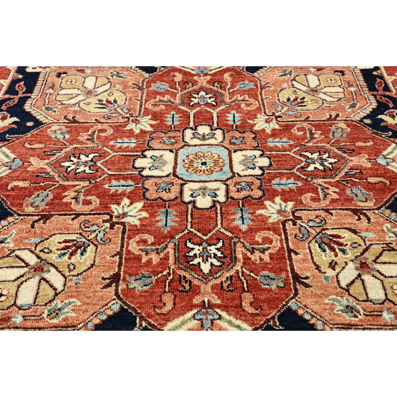 Hand Knotted Wool Oriental Area Rug, Round 8'