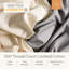 Ensemble de draps pour très grand lit, 100% coton peigné, draps de lit très doux et respirants avec poche profonde de 15 po, ajustement facile, draps de luxe pour hôtel 4 pièces (gris)-87805298-87805300