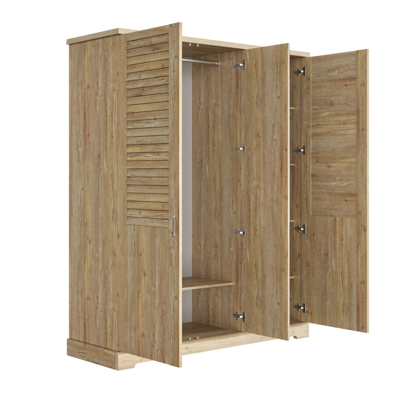 Richas 3 Door Manufactured Wood Wardrobe