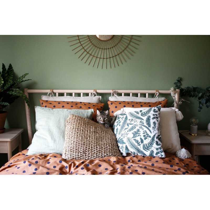 Dots Duvet Cover Set with Pillowcases Included, 135 x 200cm Duvet Cover + 1 Pillowcase, Red