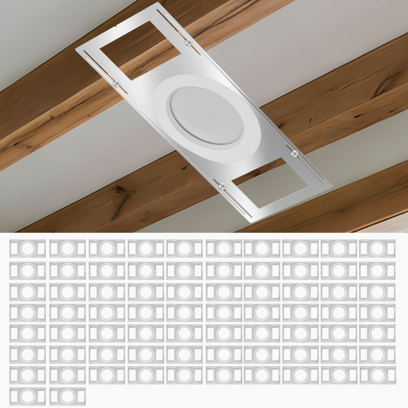Ensemble de 72 plaques pour installation dans un nouveau bâtiment, 8-9-11 pouces, pour les nouvelles boîtiers d'éclairage encastrés à DEL de nouvelle construction et de rénovation