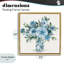Cadre flottant feuillage pastel bleu, design par Carol Robinson-462351467-462351468