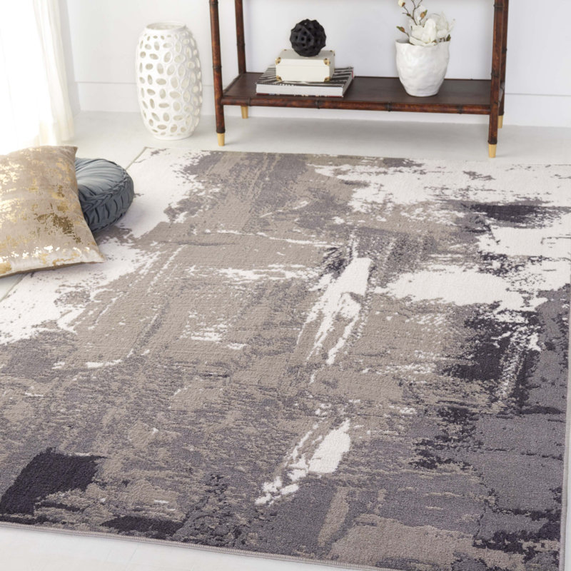 Buitron Performance Abstract Rug, Rectangle 5'3" x 7'8"