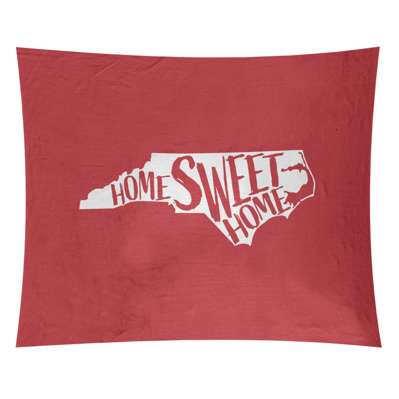 Tapisserie Home Sweet North Carolina, H 27,5 po x l 37,5 po, Rouge