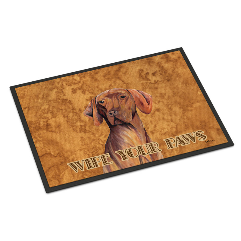 Paillasson d’intérieur antidérapant Vizsla de talihina, Rectangle 2 pi x 3 pi