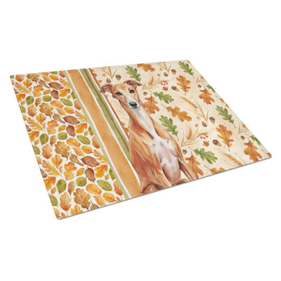 Red Whippet Heirloom Fall Glass Cutting Board