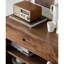 Armoire d'appoint ronde de couleur noyer