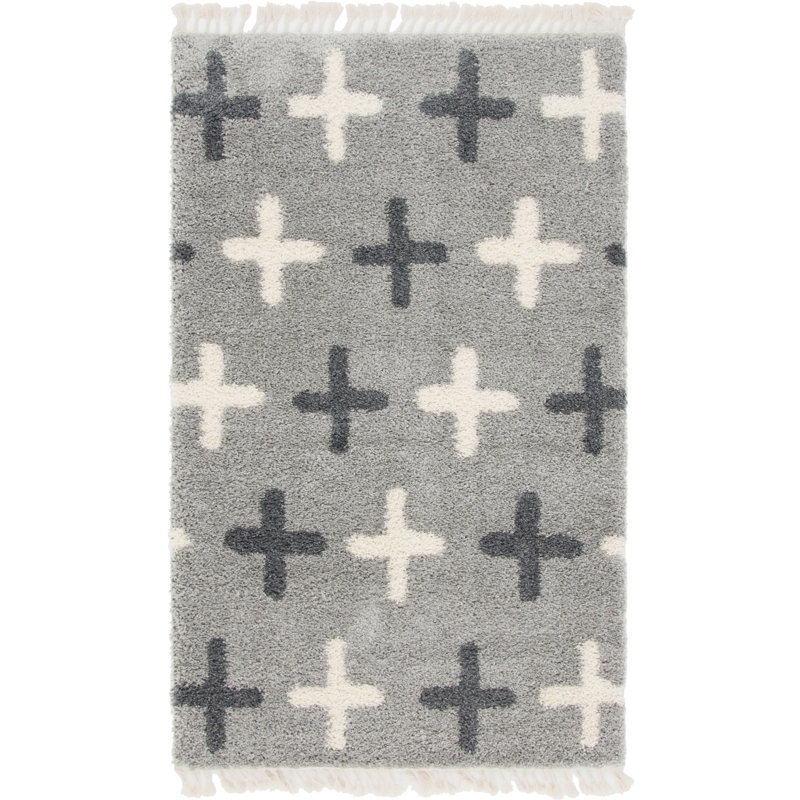 Mitzy Geometric Indoor Rug, Rectangle 5'1" x 8'