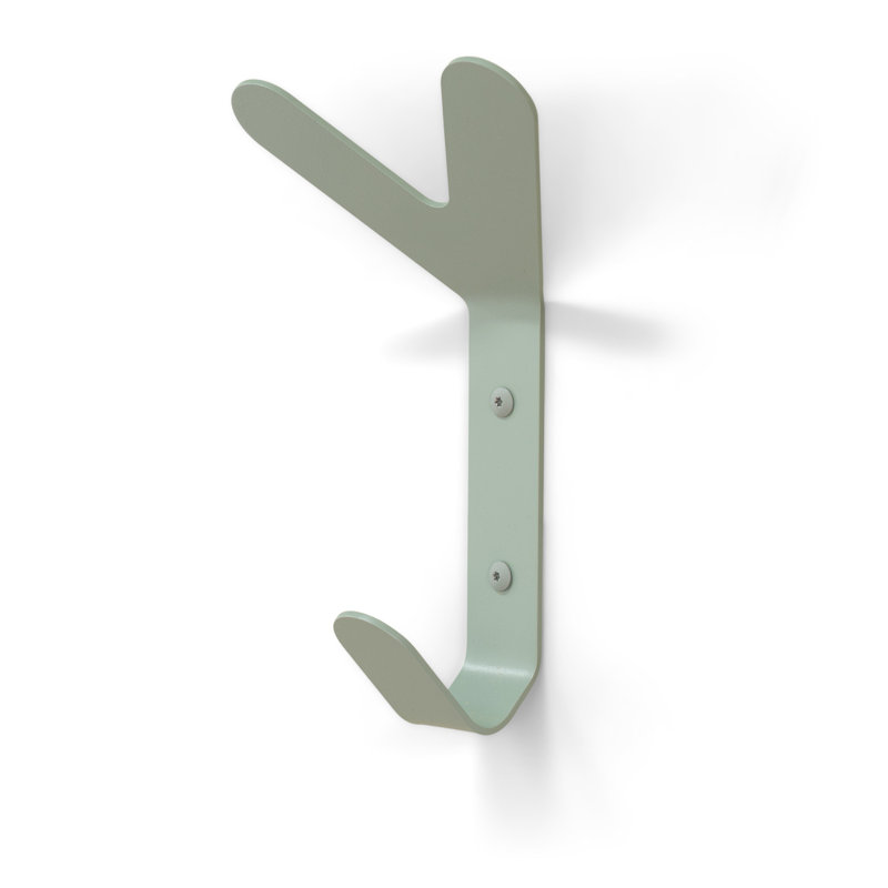 FRONDO Steel Wall 3 - Hook Coat Rack, Dusty Green