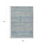 Tapis intérieur lavable rayé bleu 5 pi x 8 pi