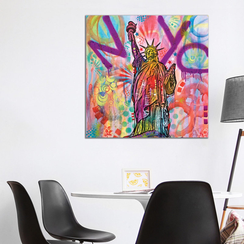 Statue Of Liberty by Dean Russo - Wrapped Canvas Print, 93.98 cm H x 93.98 cm W x 1.91 cm D