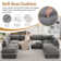 138.29” W Oversized 8-Seater Composable Modular Sofa