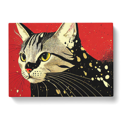 Painted Cat - Wrapped Canvas